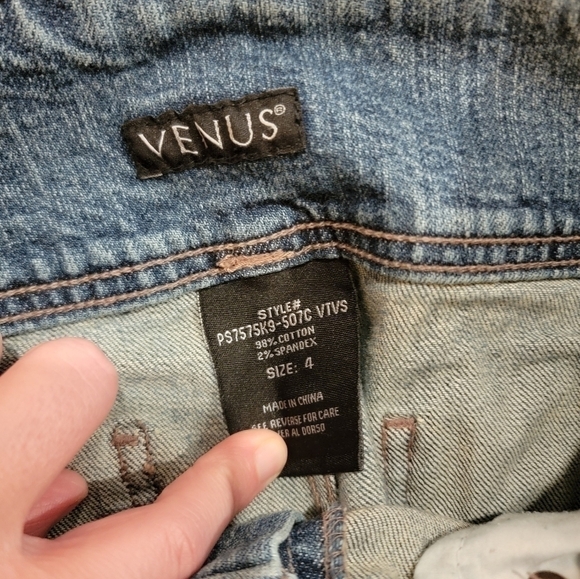 Venus size 4 Women's 90s Y2K cropped Capri jeans - Picture 2 of 6